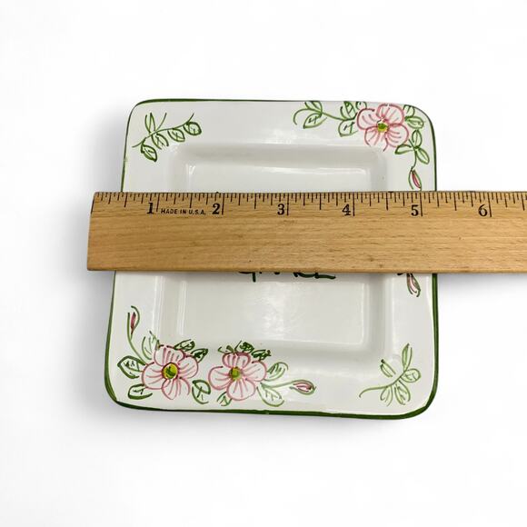Abbiamo Tutto Italy Wall Trinket Plate Amazing Grace Floral Cottage Core Pottery - Picture 3 of 4
